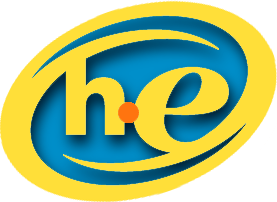 The HE Logo - Bio Pac is Safe for HE Washing Machines
