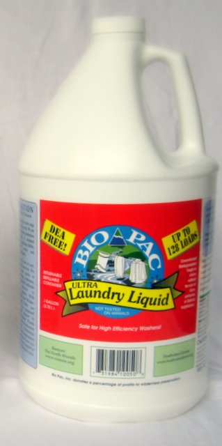 Bio Pac's biodegradable & concentrated laundry liquid